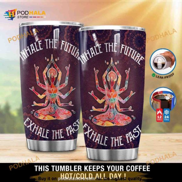Personalized Yoga Mandala Gift Travel Custom Coffee Tumbler