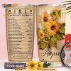 Personalizedzied Bible Number Study Jesus Christ Sunflower Printed Custom Coffee Tumbler