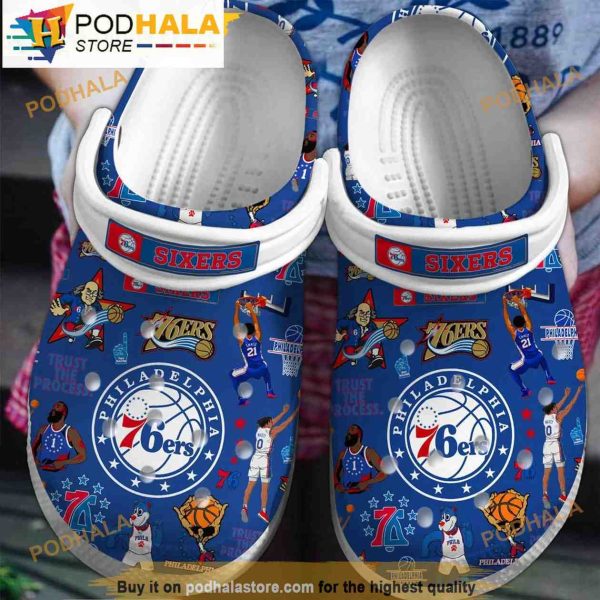 Philadelphia 76ers NBA 3D Funny Crocs Clog Shoes