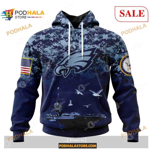 Philadelphia Eagles Honor US Navy Veterans Shirt NFL Hoodie 3D