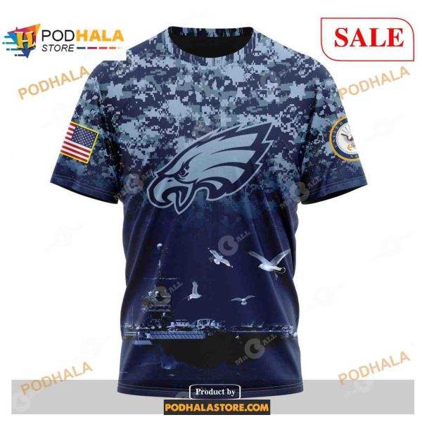 Philadelphia Eagles Honor US Navy Veterans Shirt NFL Hoodie 3D