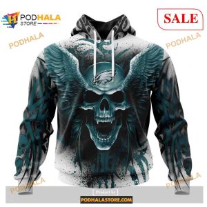 Philadelphia Eagles Special Kits With Skull Art Shirt NFL Hoodie 3D 1
