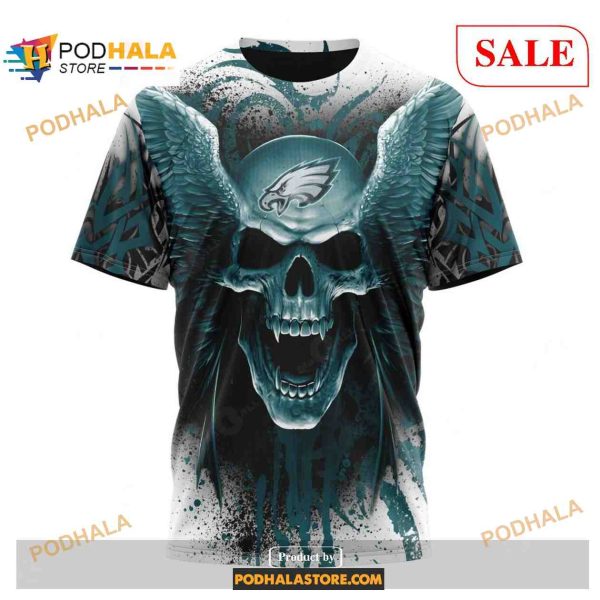 Philadelphia Eagles Special Kits With Skull Art Shirt NFL Hoodie 3D