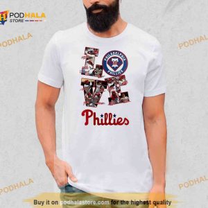 Philadelphia Phillies Love Team 2023 Baseball Signatures Shirt 2