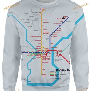 Philadelphia Subway All Over Printed Funny Ugly Sweater