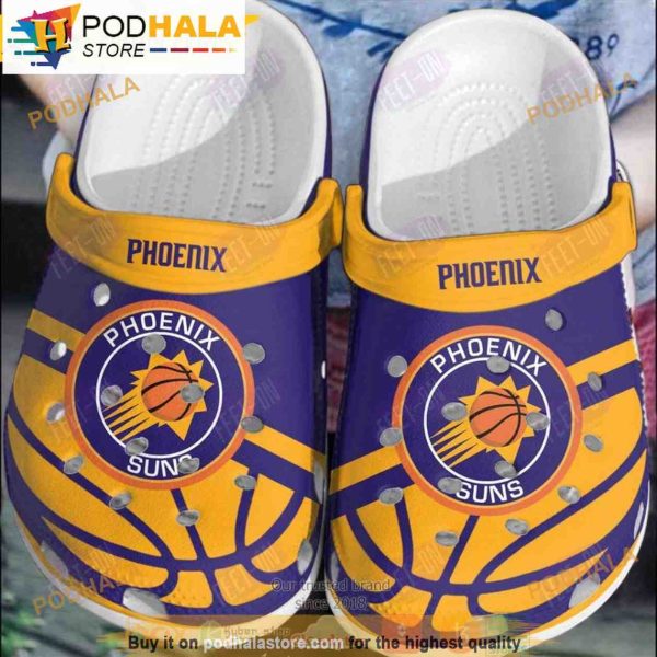 Phoenix Suns Purple-orange NBA 3D Funny Crocs Clog Shoes