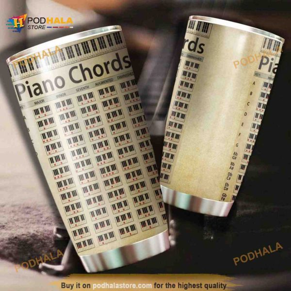 Piano Chords Beautiful Stainless Steel Cup Coffee Tumbler