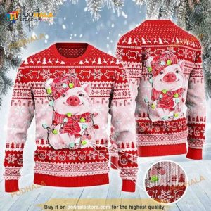 Pig Lovers Ugly Christmas Wool Sweater All Over Print