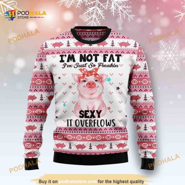 Pig Overflows 3D Funny Ugly Sweater