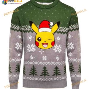 Pikachu Pokemon All I Want For Xmas Is Chu’ Anime Ugly Xmas Wool Knitted Sweater