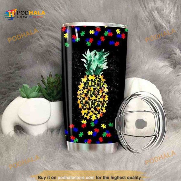 Pineapple Piece Puzzle Stainless Steel Cup Coffee Tumbler
