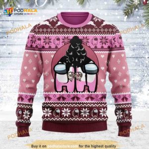 Pink Among Us X Cardi B WAP Ugly Xmas Wool Sweater