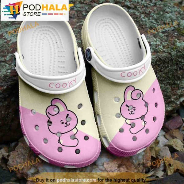 Pink Cooky Bts 3D Funny Crocs