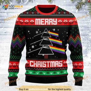 Pink Floyd Christmas Tree Merry Christmas Rock Band Ugly Sweater For Fans