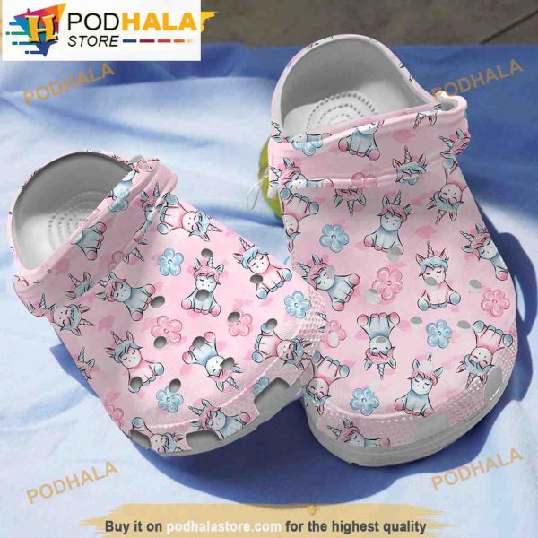 Pink Unicorn Gifts 3D Funny Crocs