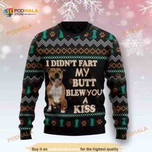 Pit Bull A Kiss 3D Funny Ugly Sweater