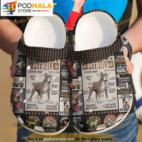 Pitbull Anatomy Dog 3D Funny Crocs