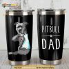 Pitbull Bulldog Dad Stainless Steel Cup Coffee Tumbler