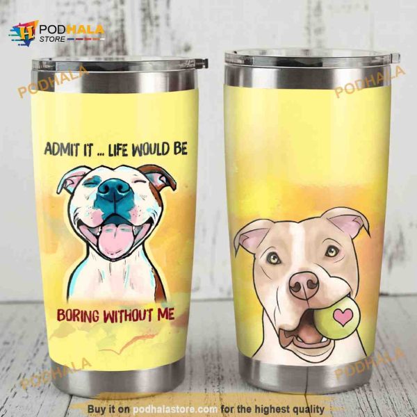 Pitbull Dog Stainless Steel Cup Coffee Tumbler