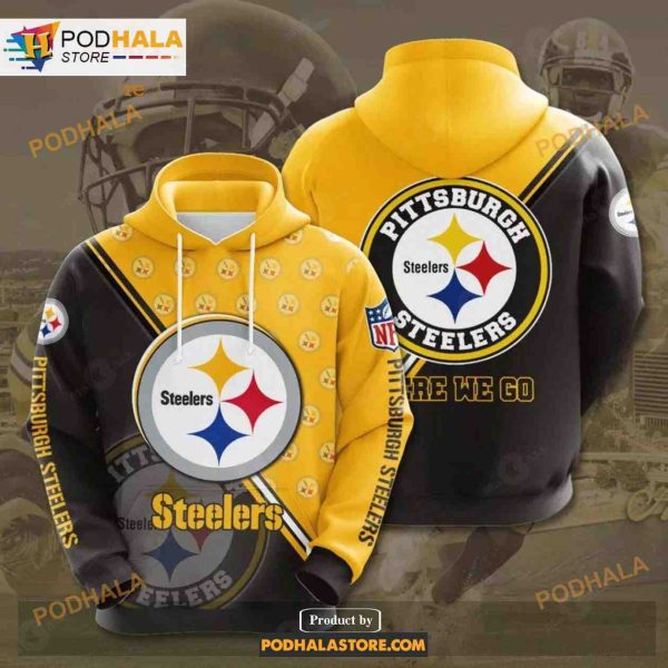 Pittsburgh Steelers 3D Team Logo NFL Hoodie 3D