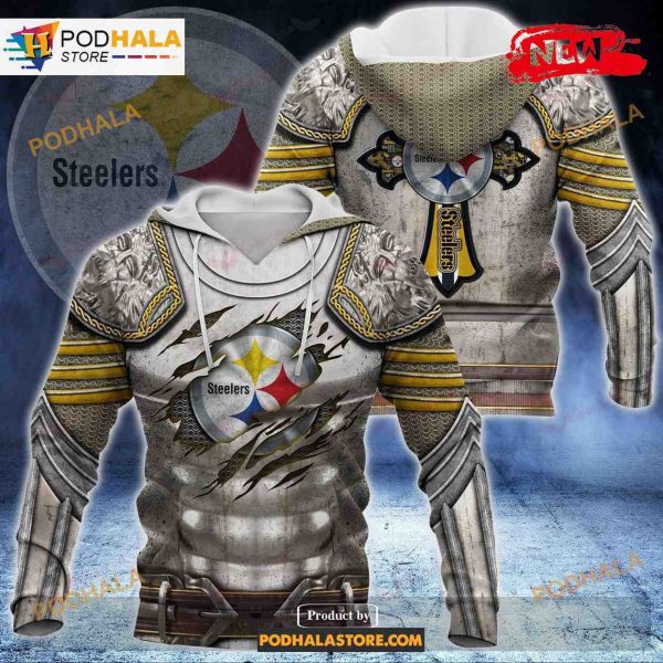 Pittsburgh Steelers Knight Templar Armor NFL Hoodie 3D