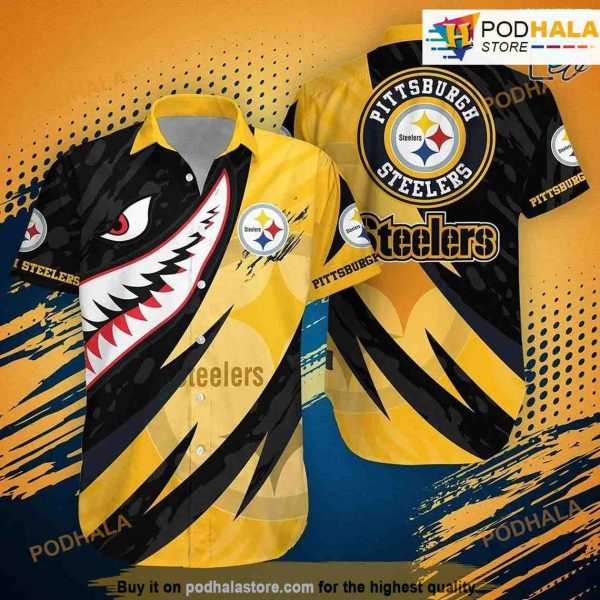 Pittsburgh Steelers NFL Hawaiian Shirt, 3D Printeds Summer For Fan NFL Enthusiast