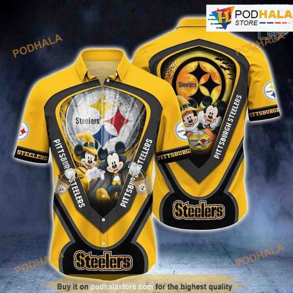 Pittsburgh Steelers NFL Hawaiian Shirt, Mickey Halloween Night Styleing For Fans