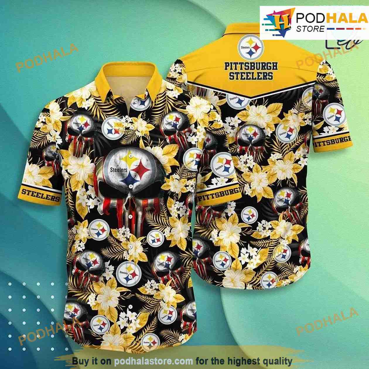 Pittsburgh Steelers Pirates Fans Pirates Skull Hawaiian Shirt