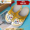 Pittsburgh Steelers Nfl Custom Name White-yellow 3D Funny Crocs Clog Shoes