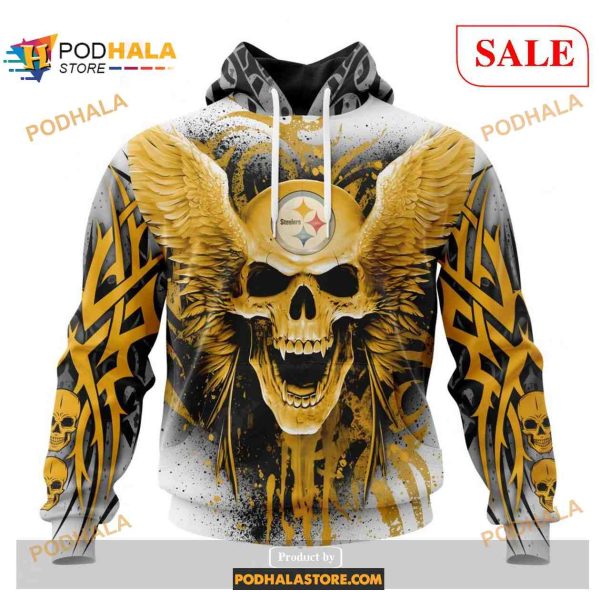 Pittsburgh Steelers Special Kits With Skull Art Shirt NFL Hoodie 3D