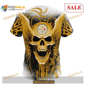 Pittsburgh Steelers Special Kits With Skull Art Shirt NFL Hoodie 3D 4