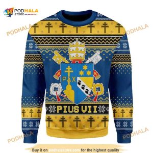 Pius VII Coat of Arms 3D Funny Ugly Sweater