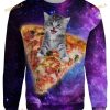 Pizza Kitten 3D Funny Ugly Sweater