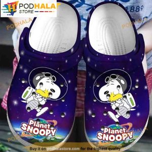 Planet Snoopy Astronaut 3D Funny Crocs Shoes
