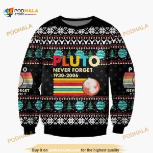 Pluto Never Forget Ugly Xmas Wool Sweater