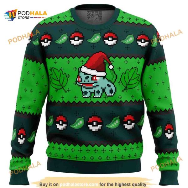 Pokemon Bulbasaur All Over Printed Funny Ugly Sweater