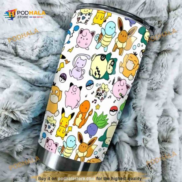 Pokemon Chibi Anime A1234 Gift For Lover Day Travel Coffee Tumbler