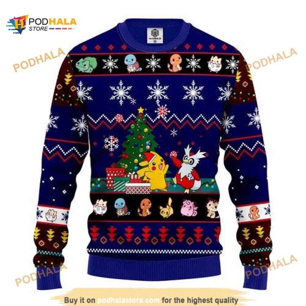Pokemon Christmas All Over Printed Funny Ugly Sweater