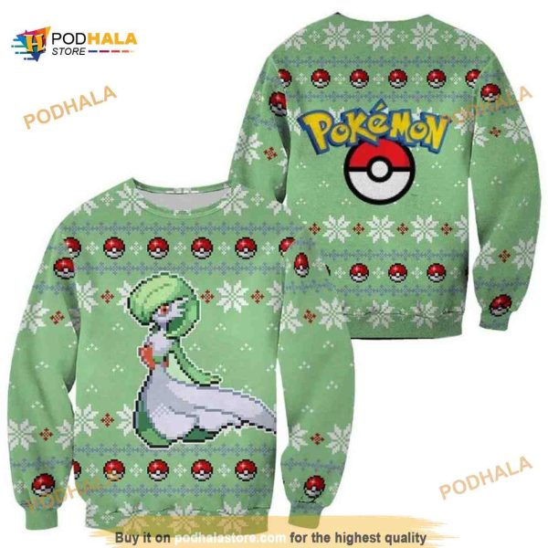 Pokemon Gardevoir Ugly Christmas Custom Xmas Knitted Sweater