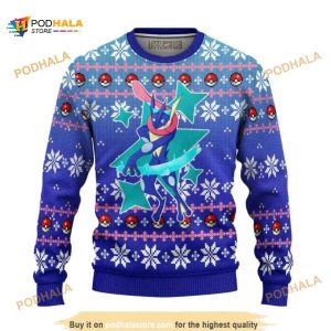 Pokemon Greninja Anime All Over Printed Funny Ugly Sweater