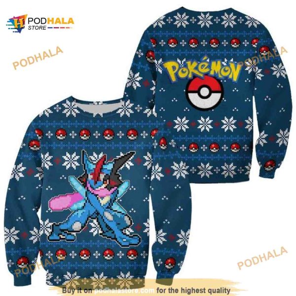 Pokemon Greninja Ugly Christmas Custom Xmas Knitted Sweater