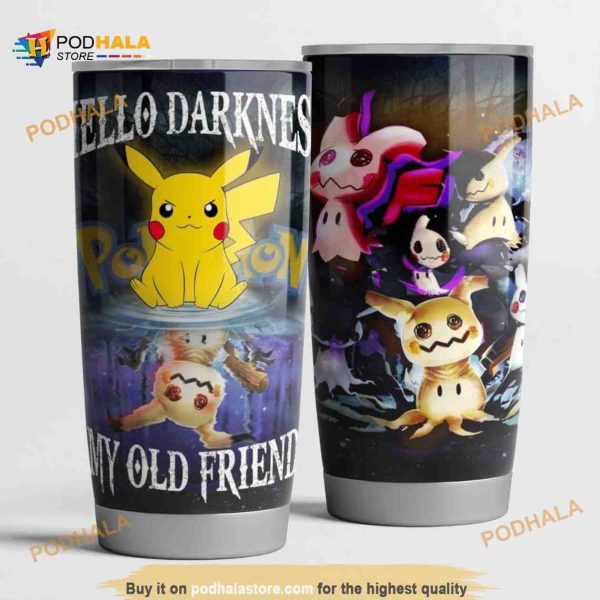 Pokemon Pikachu Hello Darkness My Old Friend Coffee Tumbler