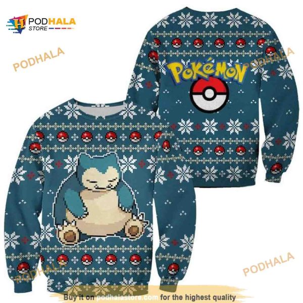 Pokemon Snorlax Ugly Christmas Custom Xmas Knitted Sweater