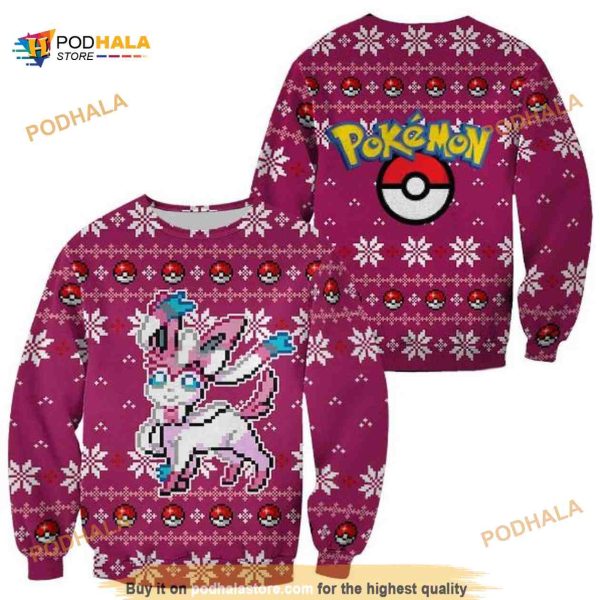 Pokemon Sylveon Ugly Christmas Custom Xmas Knitted Sweater
