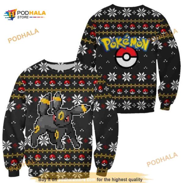 Pokemon Umbreon Ugly Christmas Custom Xmas Knitted Sweater