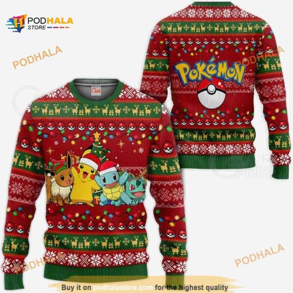 Pokemons Ugly Christmas Anime Xmas Knitted Sweater