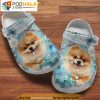 Pomeranian Dog Face 3D Funny Crocs