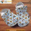 Pomeranian Dog Pattern Blue 3D Funny Crocs