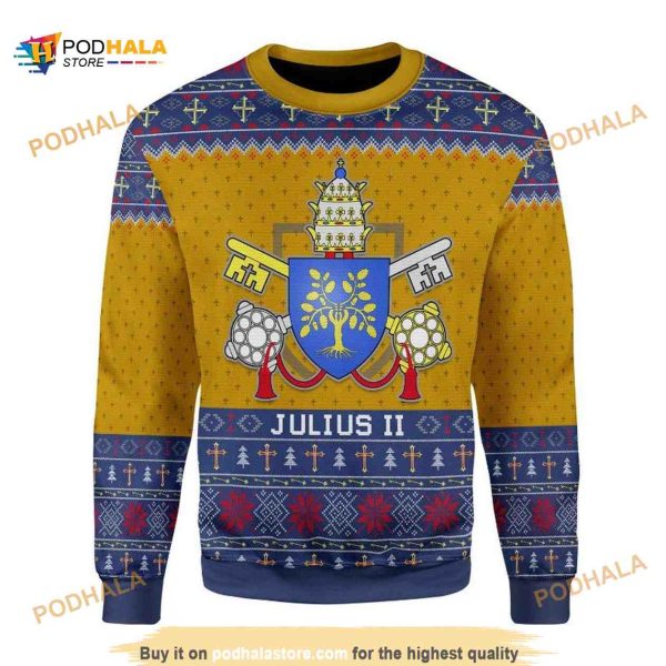 Pope Julius II Christmas Funny Ugly Sweater, Xmas Gifts