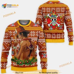 Portgas Ace One Piece Anime Xmas Gift Ugly Christmas Sweater